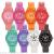 Hot seller hot style harajuku transparent Korean candy color student watch