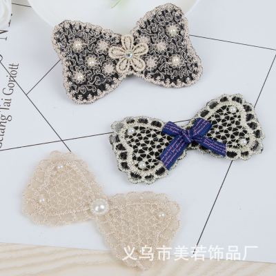 Time limit promotion Korean lace bow bangs paste magic paste hair paste lovely lace girl bangs paste