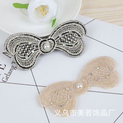 Time limit promotion Korean lace bangs paste magic paste hair tie cute bow girl lace bangs paste