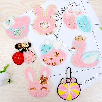 The Original factory store cartoon children plush cloth bangs paste magic paste hair paste express children hair bangs paste