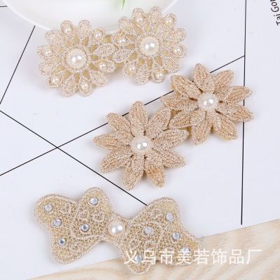 Time limit promotion Korean edition lace cream flower bangs paste magic paste hair paste lovely flower shape girl bangs paste