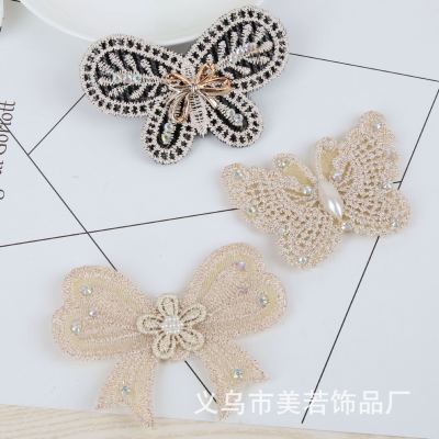 Time limit promotion Korean lace butterfly bangs paste magic paste hair paste lovely butterfly shape lace bangs paste