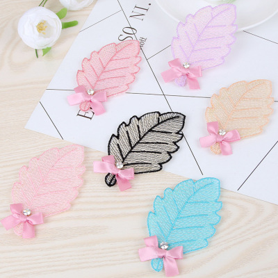 End of the year big promotion 6 color Korean lace bangs stick magic stick hair stick lovely leaf girl personality bangs stick