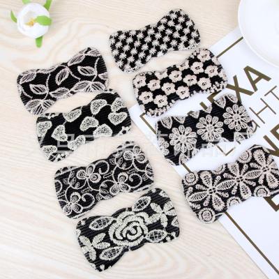 Promotion volume of Korean lace black background white flower bangs paste magic paste hair paste lovely girl lace bangs paste