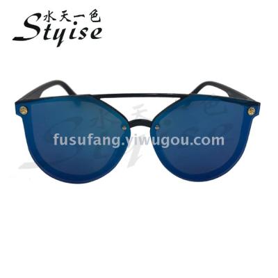 Fashion double liang bao LAN mercury piece sunglasses street photo of joker sunglasses 8202