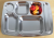  stainless steel fast food plate six-bar five-bar rectangular lunch box student dining room tableware split plate