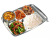  stainless steel fast food plate six-bar five-bar rectangular lunch box student dining room tableware split plate