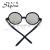 New round frame flat mirror to decorate the face with a myopic frame 4121