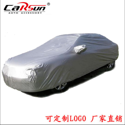 Car Sunshade Multi-Functional Sun Block and Dustproof UV-Proof Car Cover 170T Silver-Coated Cloth Car Cover