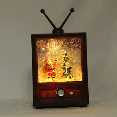 foreign trade exclusive christmas tv luminous snowman santa claus ornaments european and american hot amazon 33