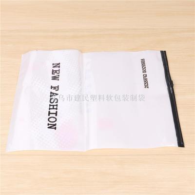 Manufacturer customized transparent PE garment zipper bag PE garment packaging bag customized PE zipper bag can print LOGO