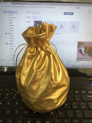 Gold cloth bag gold cloth bag gold top satin bag