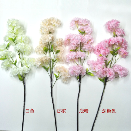 Artificial Flower Encryption Cherry Twig Wedding Props Artificial Pear Flower Branch Simulation Peach Branches Wedding Flower Branch Factory Wholesale