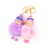 Creative and lovely wool cap sleeping baby fur ball key chain pendant bag hanging jewelry boutique sleep baby