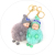 Creative and lovely wool cap sleeping baby fur ball key chain pendant bag hanging jewelry boutique sleep baby
