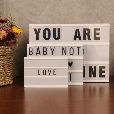 Exclusive for Cross-Border Led Creative Letters A4 Light Box Girl Room Layout Decorative Lamp Photo Props Small Ornaments