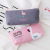 Korean Simple Cute Flamingo Canvas Pen Bag Student Female Fresh Large Capacity Zipper Stationery Case