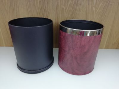 Double wine red skin hotel conference room, office stainless steel trash can