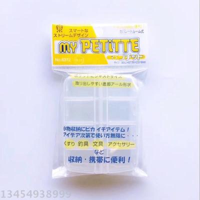 NSH6312 mini portable pill box for travel week pill box 8 compartments