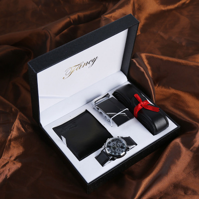 Creative New Year gift for boyfriend practical watch men's leather belt wallet box set belt manufacturer wholesale