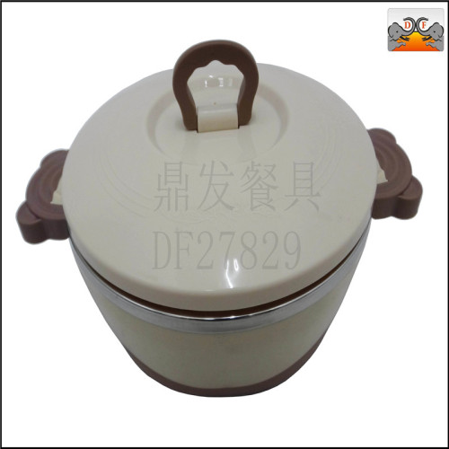 Df27829 Dingfa Stainless Steel Kitchen Hotel Supplies Tableware Square Three-Piece Set Fireless Cooker 