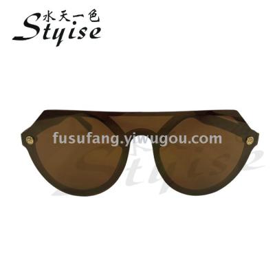 Trendy versatile tan lenses sunglasses eye protection and sun shade sunglasses 8208-3