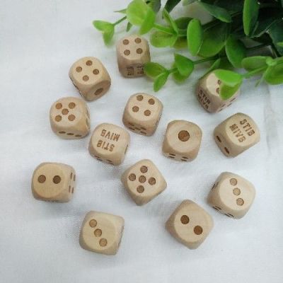 Wooden dice toy craft accessories