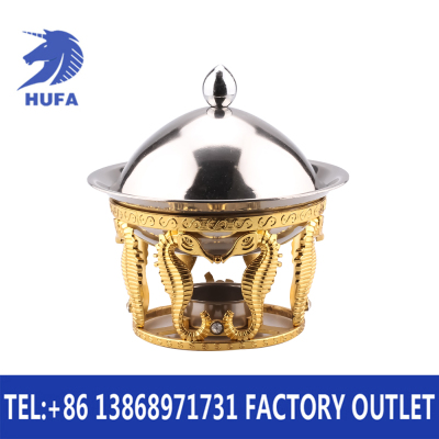 Hotel Supplies Stainless Steel Alcohol Stove Bird's Nest Shark Fin Abalone Slow Cooker with Stove with Lid Tureen