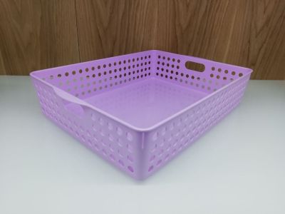 Factory direct sale wholesale sales PP plastic round hole long square storage basket sundry storage basket storage basket
