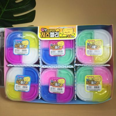 Children's slime colorful clay four-box colorful jelly clay pudding crystal clay web celebrity crystal clay