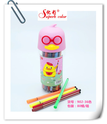 Factory direct sale 902 high quality children's cartoon can wash watercolor pen