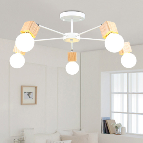 foreign trade exclusive for simple american country bedroom living room attic ceiling lamp solid wood led chandelier