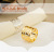 The mock-up room chinese-style european-style dinner button napkin ring mouth buckle hollow back grain gold