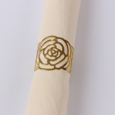 The hotel wedding restaurant hollow out rose napkin napkin button napkin ring household sample room mouth cloth ring