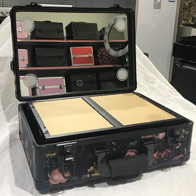 New professional cosmetic box portable bar with light beauty nail cosmetic box photo studio special makeup light box