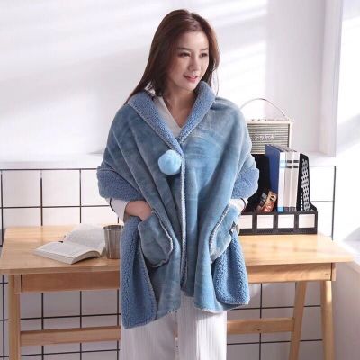 Contrast Cashmere Shawl Air Conditioning Blanket Office Blanket Car Blanket