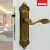 Bronze interior door lock household lock solid wood door lock bedroom door lock quiet type European room door lock