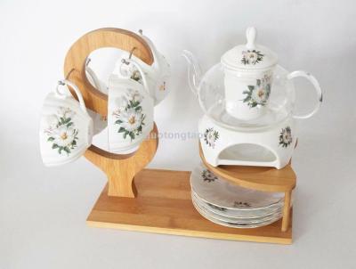 Glass flower teapot coffee pot coffee cup tea set water cup cup saucer cup cup jingdezhen gift ceramics