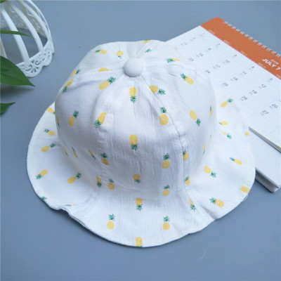 Spring and autumn new small fresh children fisherman hat pastoral fresh printing joker princess hat 4 color children's hat