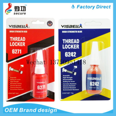 VISBELLA 6271 6242 red and blue plastic anaerobic adhesive thread screw glue