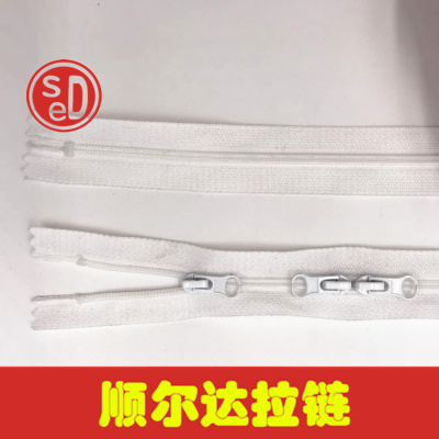 No. 3 nylon three zipper injection molding jack zip special process zipper size can be customized manufacturers
