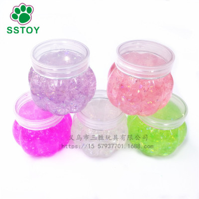 Hot sale creative new slem slime fruit slime golden sugar paper crystal slime does not stick to hand bounce