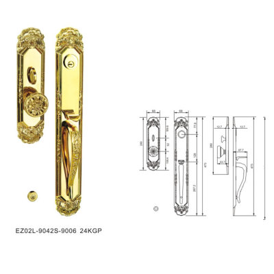 Zinc alloy for villa door locks (ez02l-9042s-9006-24kgp)