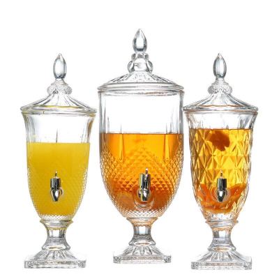 Large fruit juice bottle beverage can dessert table cold drink glass beer bottle with nozzle 1.8-4.5