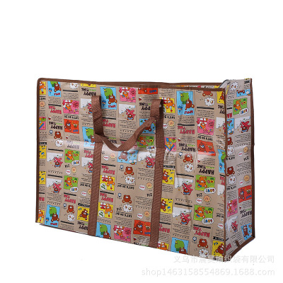 Factory direct color printing non-woven bag fashion shopping bag moving duffel doggy bag 80 g