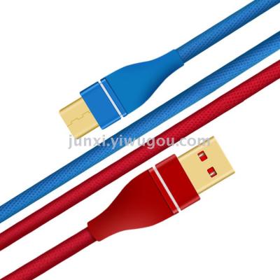 Manufacturer direct sales gold-plated android micro usb charging line 2.4a fabric weave mobile phone data line