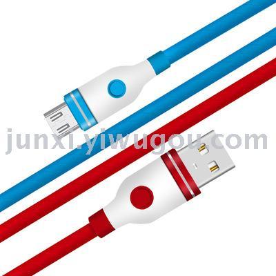 TPE embossed phone data cable is suitable for USB apple android type-c quick charging cable