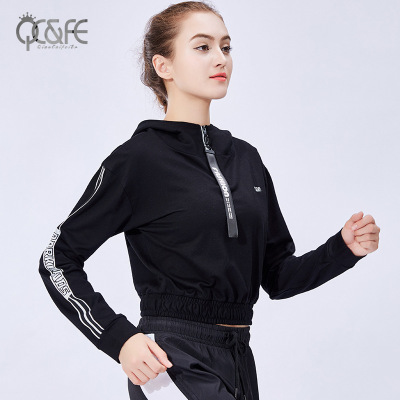 New loose-fitting daily hooded blazer for fall 2018 -- the smock -- women's running yoga workout suits have long sleeves