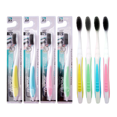Factory Wholesale Bamboo Charcoal Toothbrush Adult Big Head Ultra-Fine Soft Hair Care Gum Toothbrush Boxed 401 New
