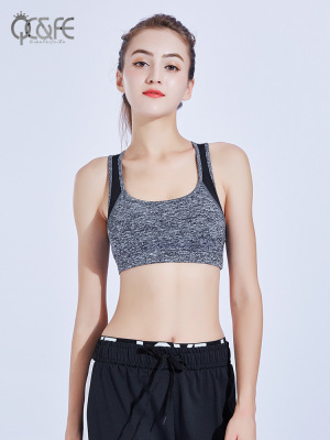 2018 new sports bra running, fitness, shockproof, gathered and shaped vest bra vest for women